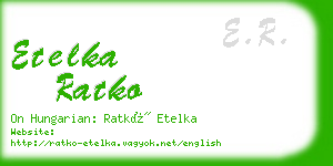 etelka ratko business card